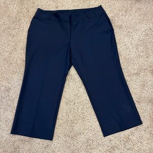 Alfani navy women’s trousers work dressy comfortable fit stretch